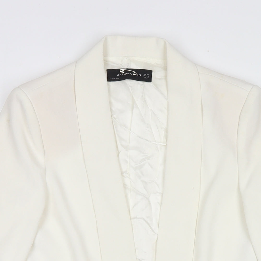 Womens UK Size XS Zara White Jacket