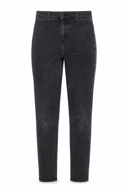 Topshop Womens Black Cotton Skinny Jeans Size 25 in L32 in Regular Zip