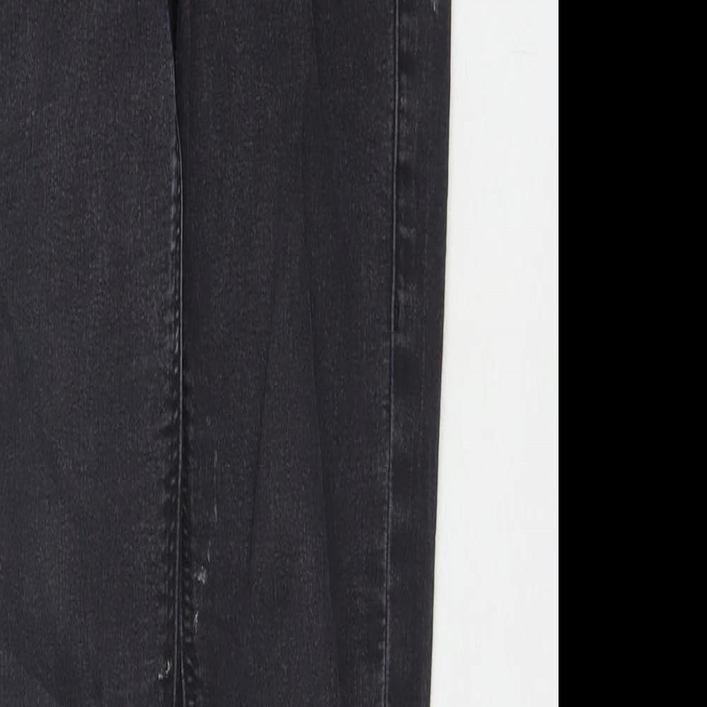 Topshop Womens Black Cotton Skinny Jeans Size 25 in L32 in Regular Zip