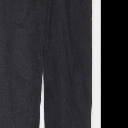 Topshop Womens Black Cotton Skinny Jeans Size 25 in L32 in Regular Zip
