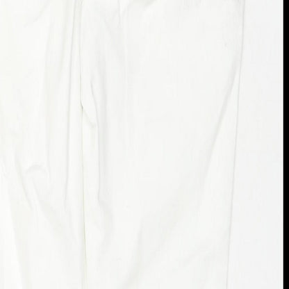 Denim & Co. Womens White Cotton Skinny Jeans Size 14 L26 in Regular Zip