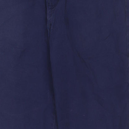 Dunnes Stores Womens Blue Cotton Straight Jeans Size 36 in L32 in Regular Zip