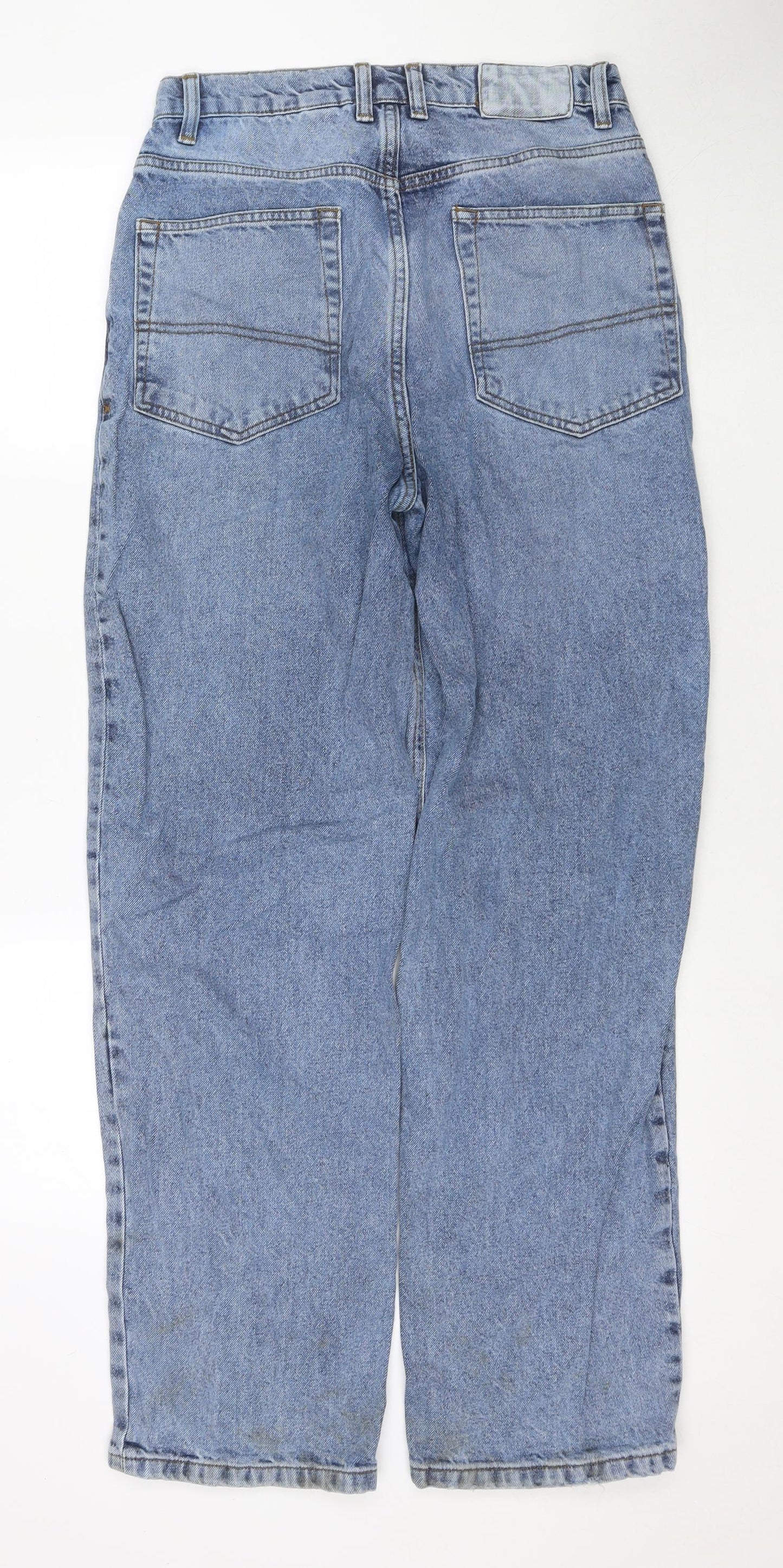 COLLUSION Mens Blue Cotton Straight Jeans Size 28 in L32 in Regular Zip