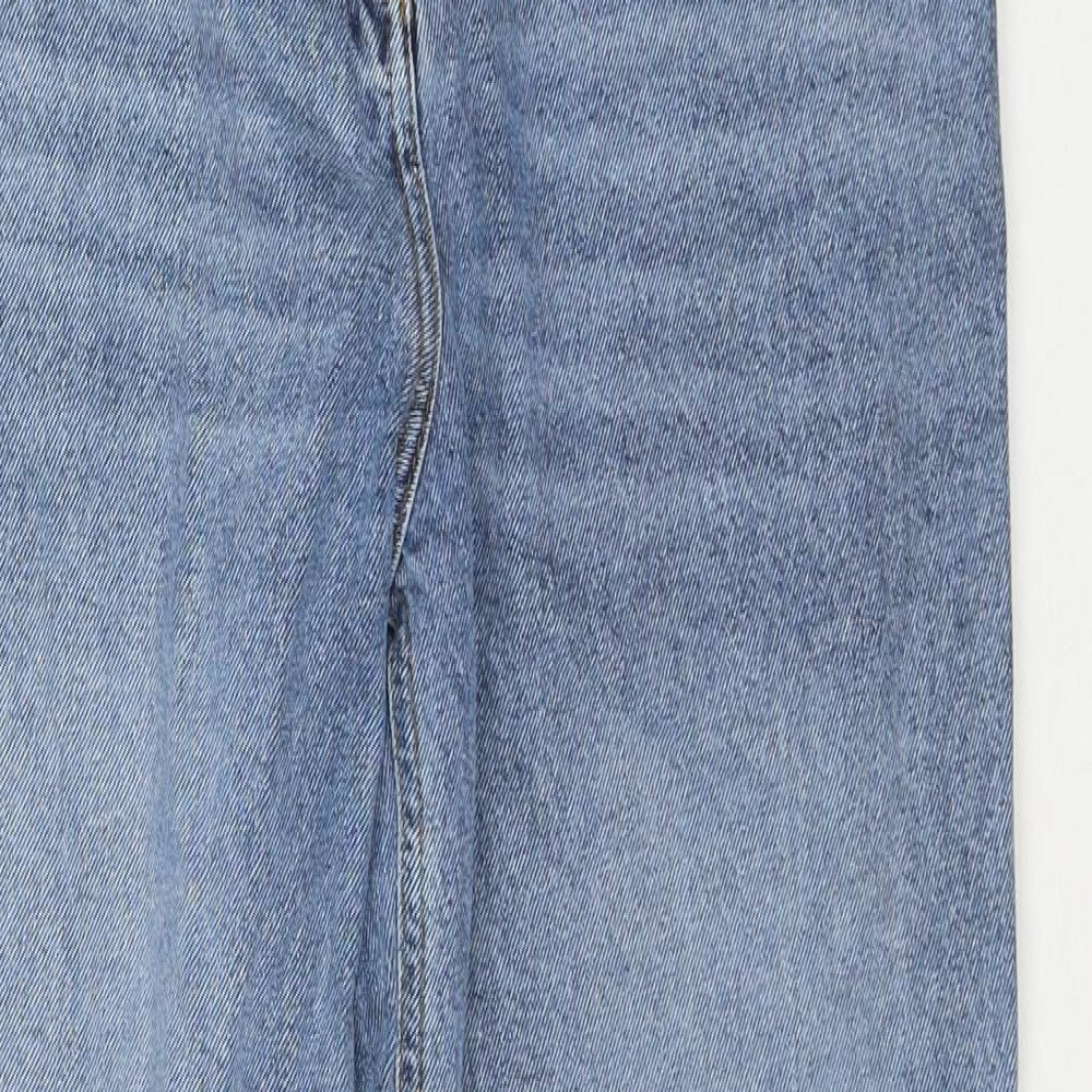 COLLUSION Mens Blue Cotton Straight Jeans Size 28 in L32 in Regular Zip