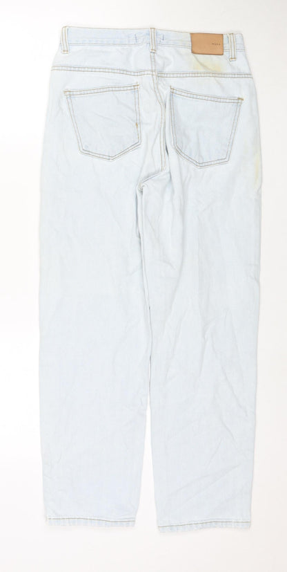 Hake Womens Blue Cotton Straight Jeans Size 25 in L26 in Regular Zip