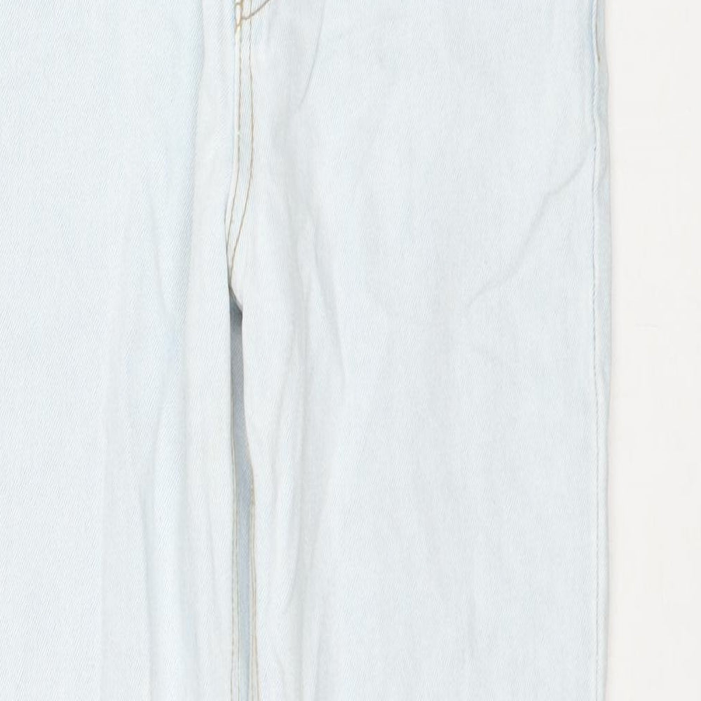 Hake Womens Blue Cotton Straight Jeans Size 25 in L26 in Regular Zip