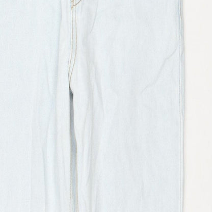 Hake Womens Blue Cotton Straight Jeans Size 25 in L26 in Regular Zip