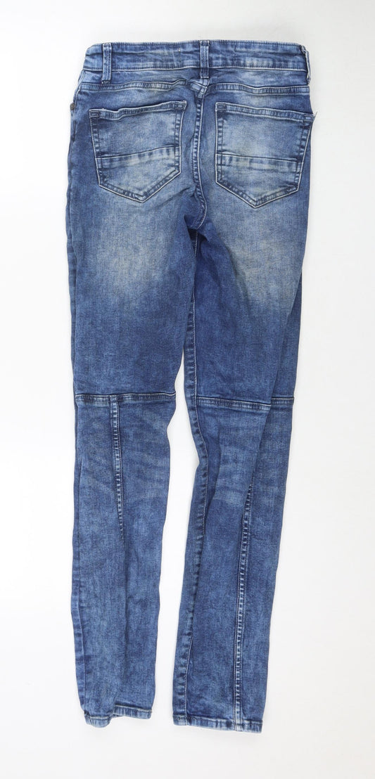 New Look Mens Blue Cotton Skinny Jeans Size 30 in L29 in Regular Zip