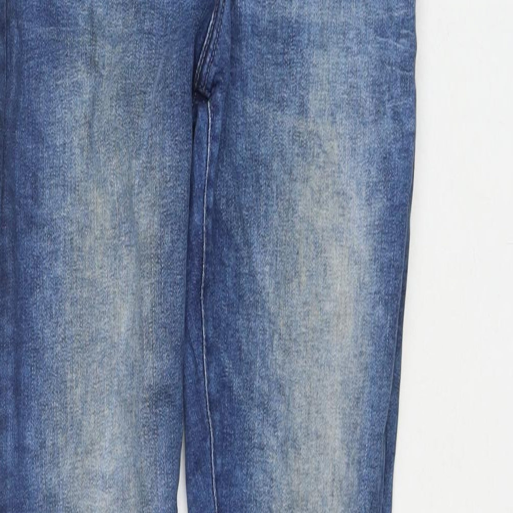 New Look Mens Blue Cotton Skinny Jeans Size 30 in L29 in Regular Zip