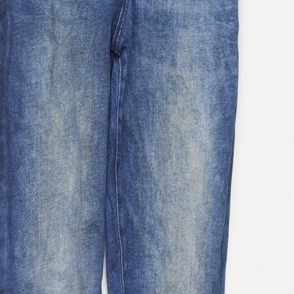 New Look Mens Blue Cotton Skinny Jeans Size 30 in L29 in Regular Zip