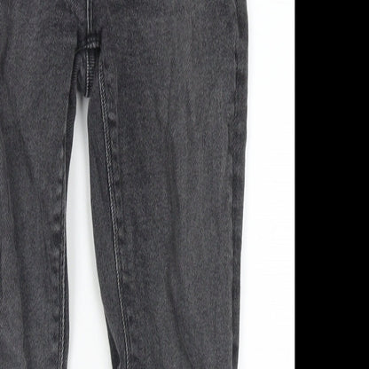 Zara Womens Grey Polyester Blend Skinny Jeans Size 8 L25 in Regular Zip