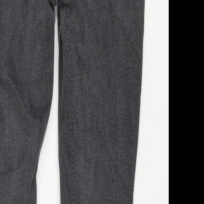 Zara Womens Grey Polyester Blend Skinny Jeans Size 8 L25 in Regular Zip
