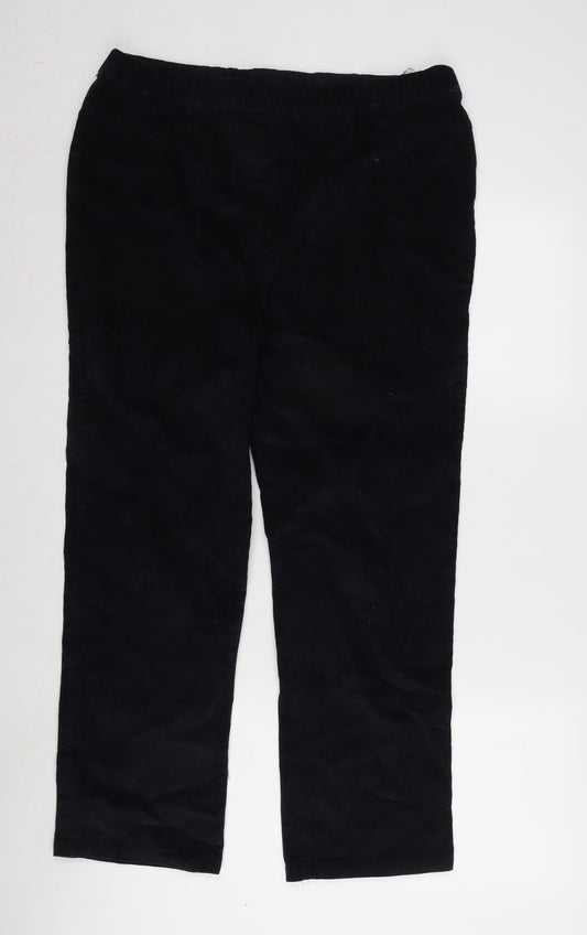 Amber Womens Blue Cotton Straight Jeans Size 16 L27 in Regular