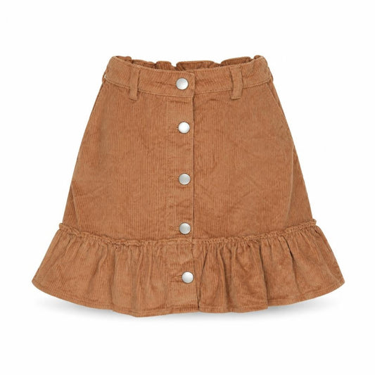 Matalan Girls Orange Cotton Flare Skirt Size 11 Years Regular Button