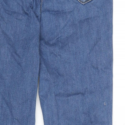 Dont think Twice Womens Blue Cotton Tapered Jeans Size 12 L28 in Regular Zip