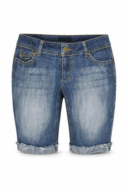 Womens UK Size 34 in House of Denim Regular Fit Cropped Blue Jeans