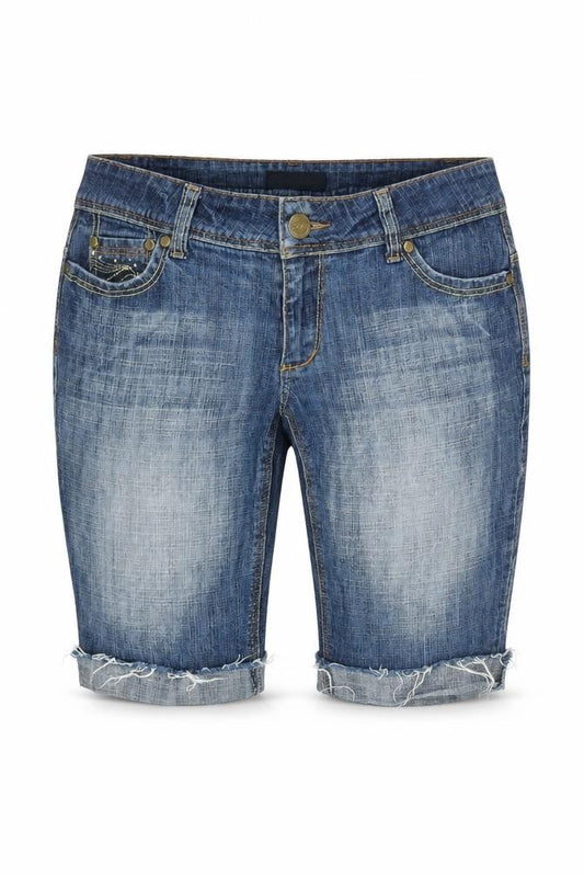 Womens UK Size 34 in House of Denim Regular Fit Cropped Blue Jeans