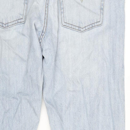 Levi's Mens Blue Cotton Straight Jeans Size 31 in L32 in Regular Button - 501