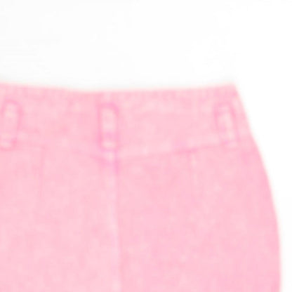 Nasty Gal Womens Pink Cotton Bandage Skirt Size 8 Zip