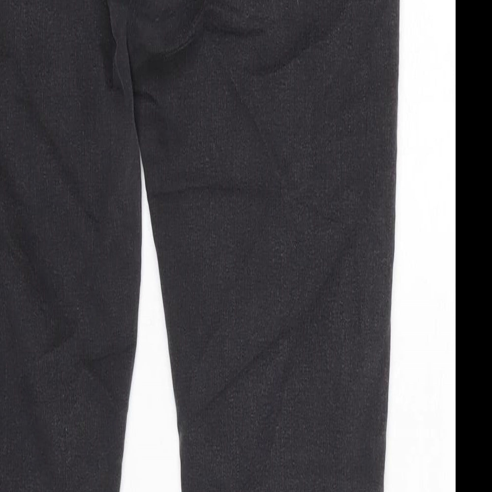 Topshop Womens Grey Cotton Blend Straight Jeans Size 30 in L32 in Regular Zip