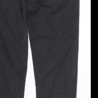 Topshop Womens Grey Cotton Blend Straight Jeans Size 30 in L32 in Regular Zip