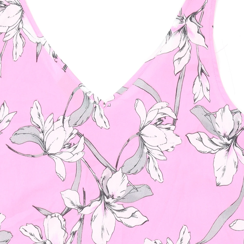 Womens UK Size 12 Wallis Pink Basic Tank