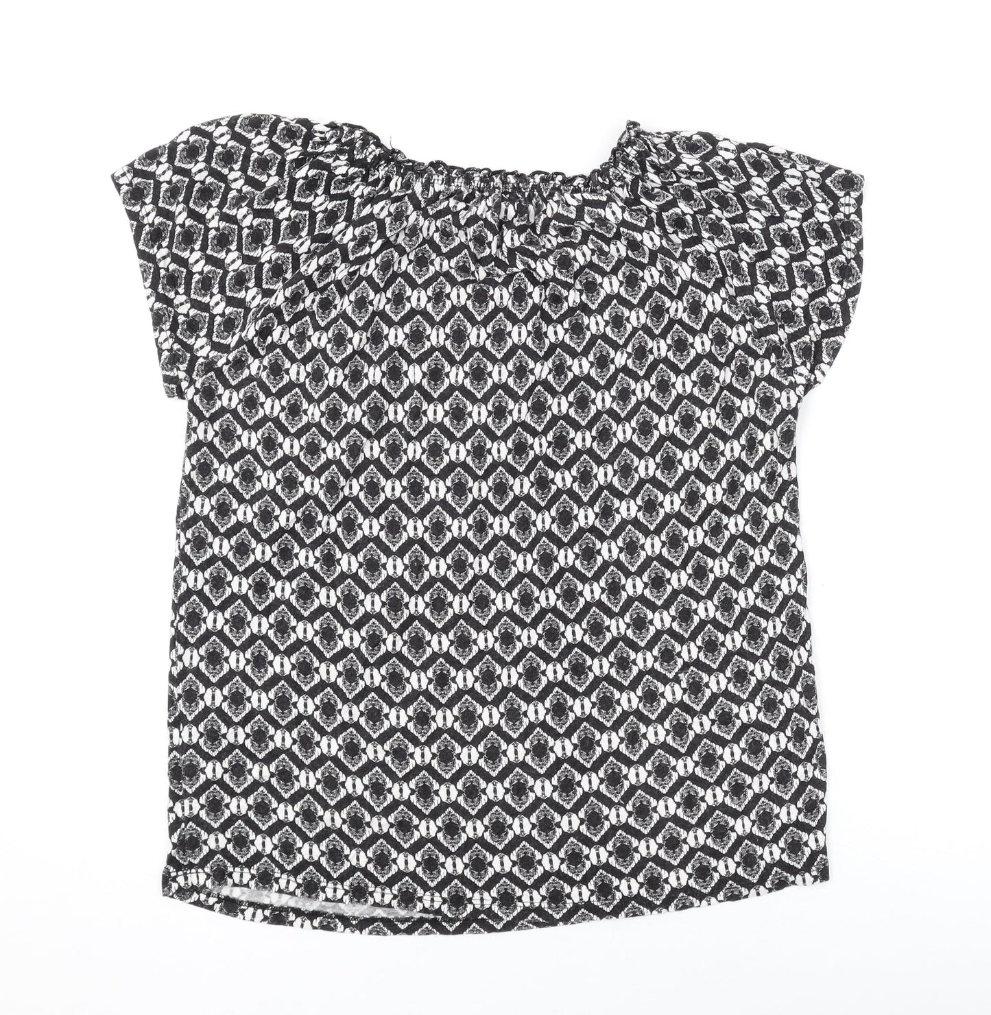 Womens UK Size 14 M&Co Black Basic Blouse