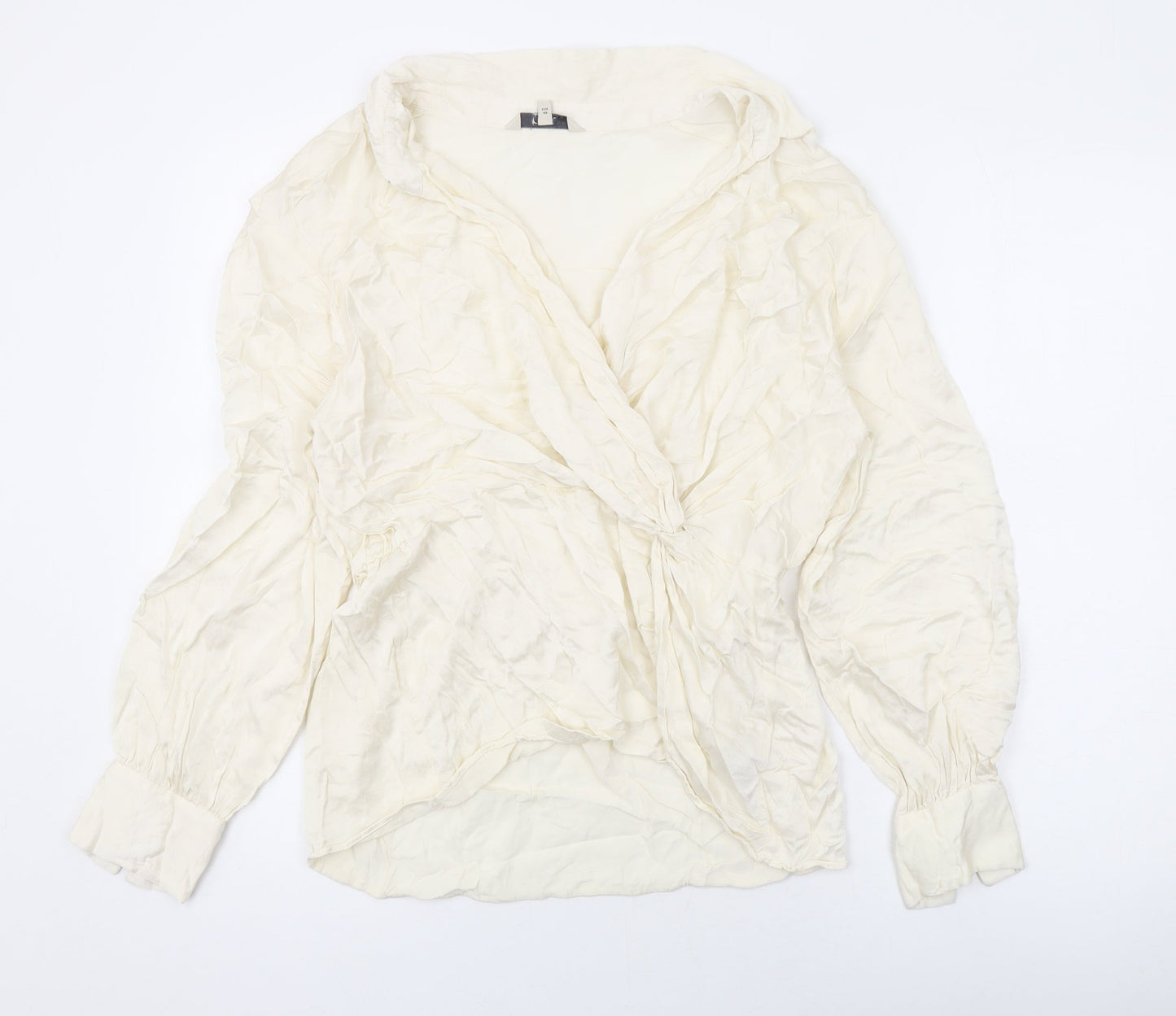 Womens UK Size L NEXT Beige Basic Blouse