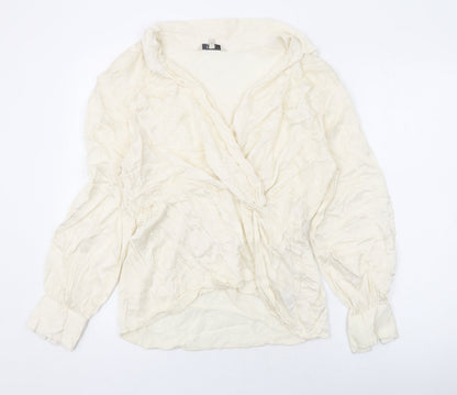 Womens UK Size L NEXT Beige Basic Blouse