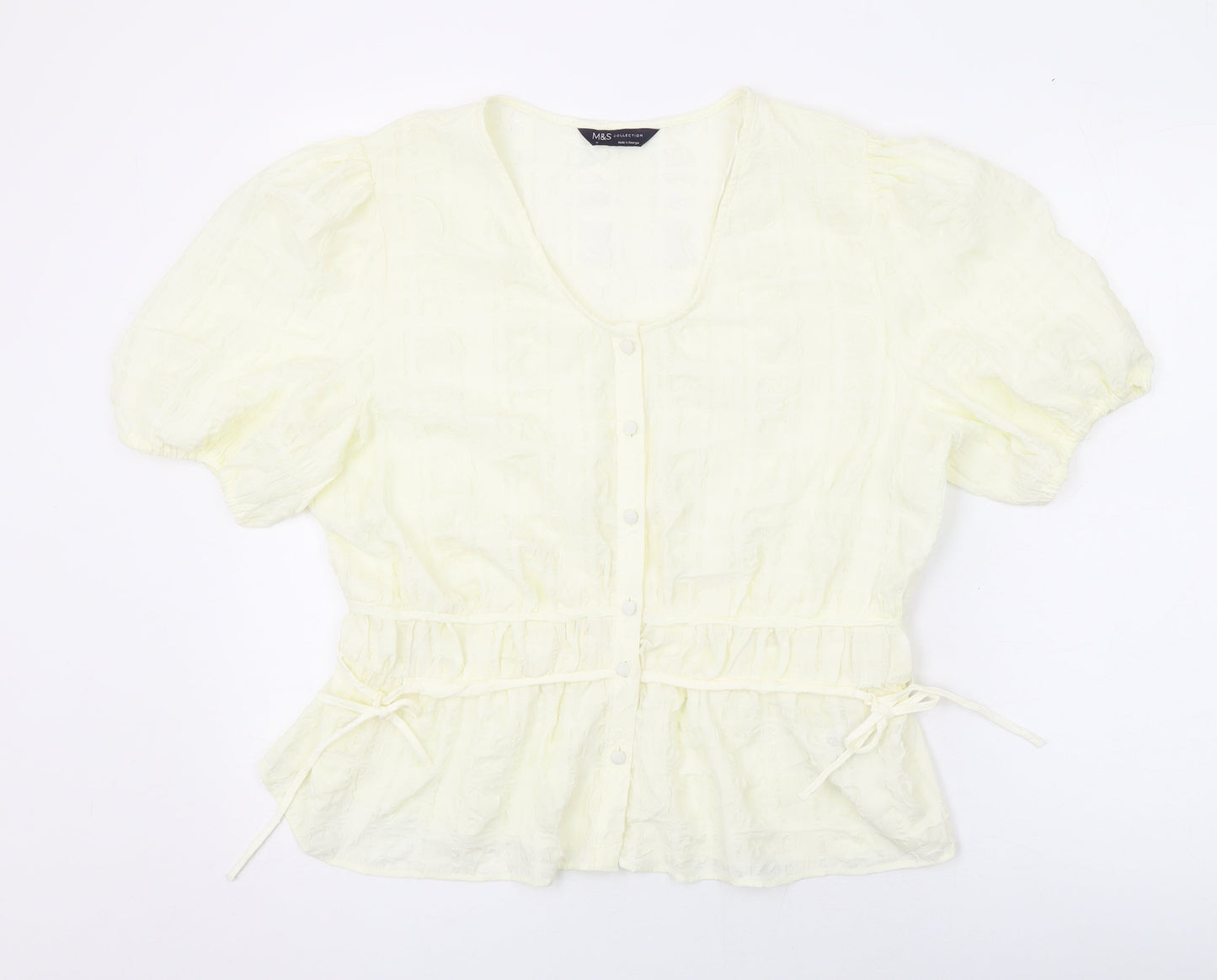 Womens UK Size 14 Marks and Spencer Ivory Basic Blouse