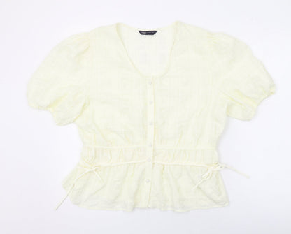 Womens UK Size 14 Marks and Spencer Ivory Basic Blouse