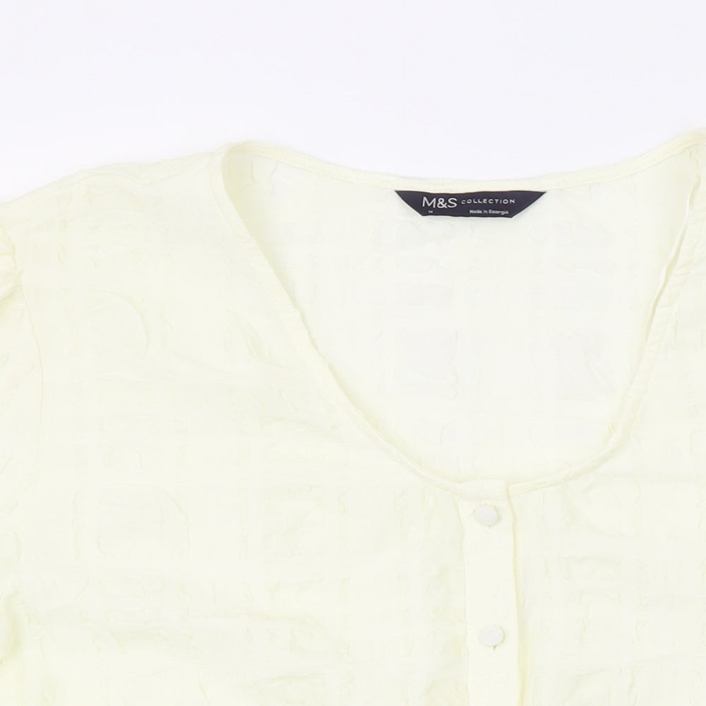 Womens UK Size 14 Marks and Spencer Ivory Basic Blouse