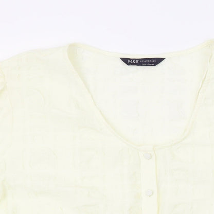Womens UK Size 14 Marks and Spencer Ivory Basic Blouse