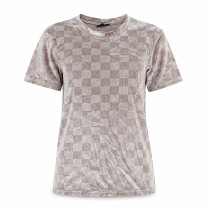 Icono Womens Pink Polyester Basic T-Shirt Size S Round Neck