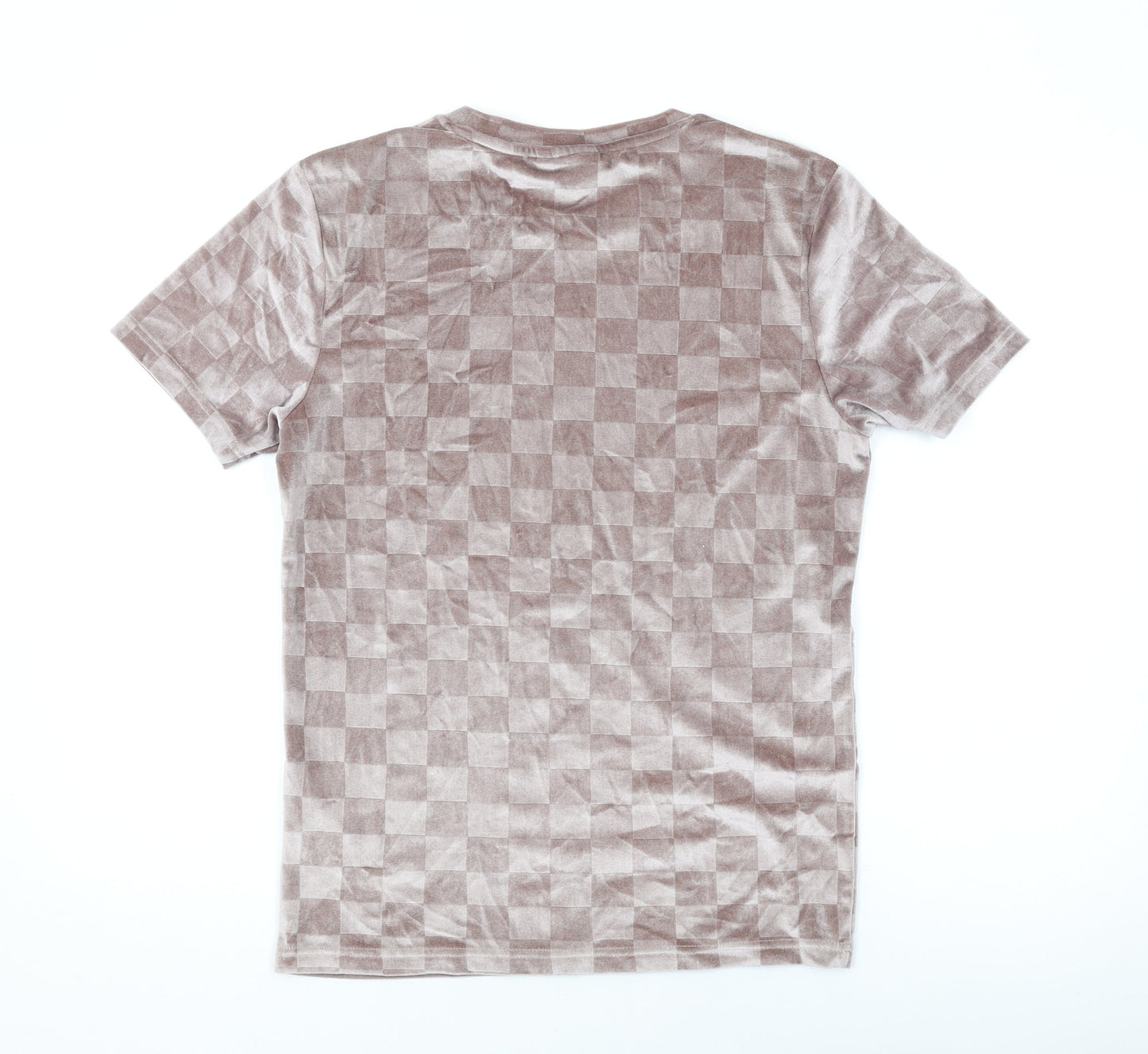 Icono Womens Pink Polyester Basic T-Shirt Size S Round Neck