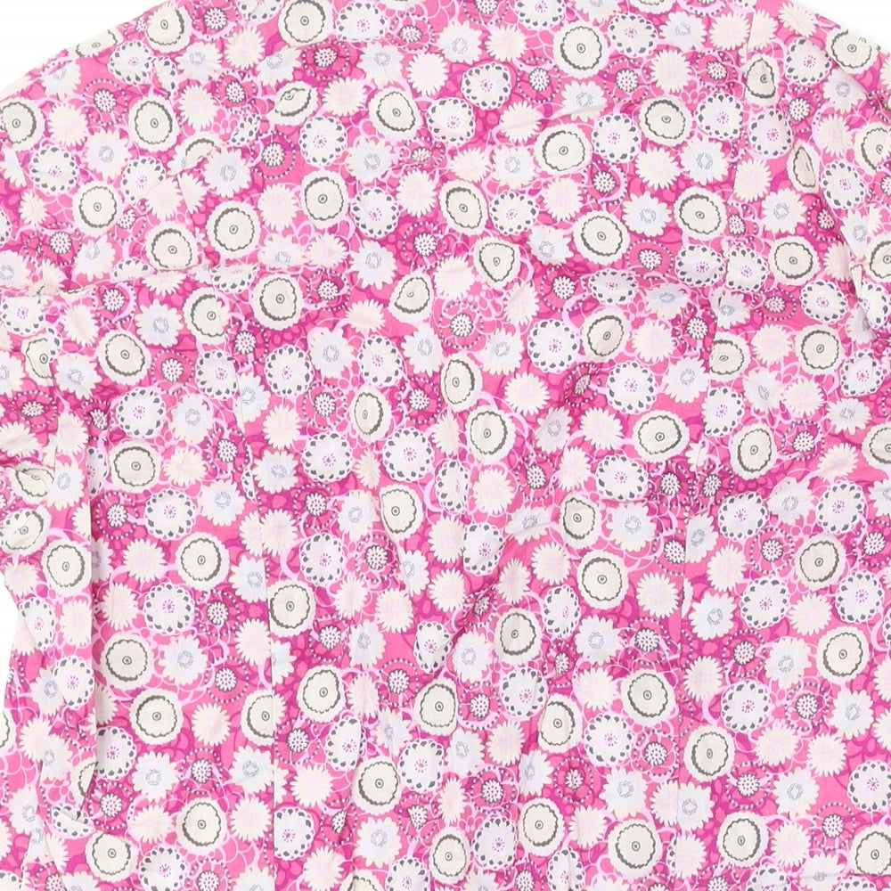 Womens UK Size 12 NEXT Pink Basic Button-Up