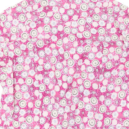 Womens UK Size 12 NEXT Pink Basic Button-Up