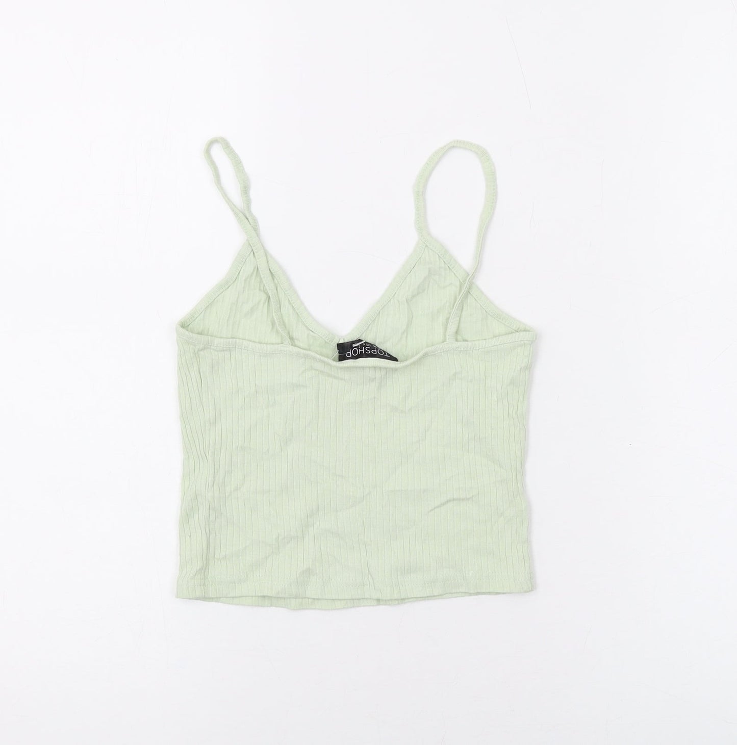 Womens UK Size 8 Topshop Green Camisole Tank