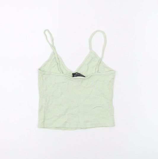 Womens UK Size 8 Topshop Green Camisole Tank