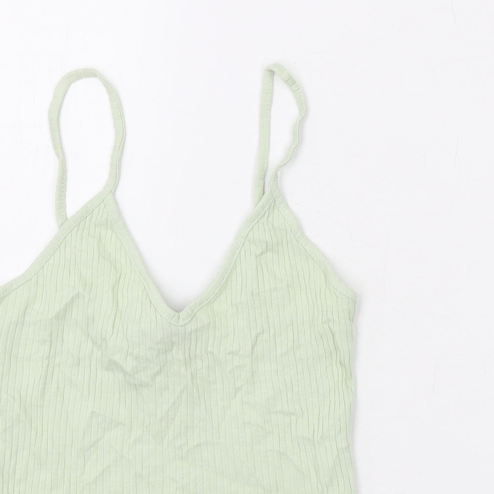 Womens UK Size 8 Topshop Green Camisole Tank