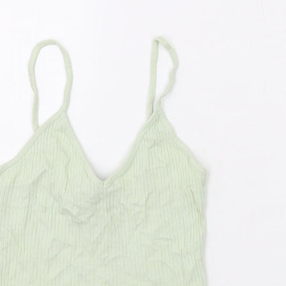 Womens UK Size 8 Topshop Green Camisole Tank