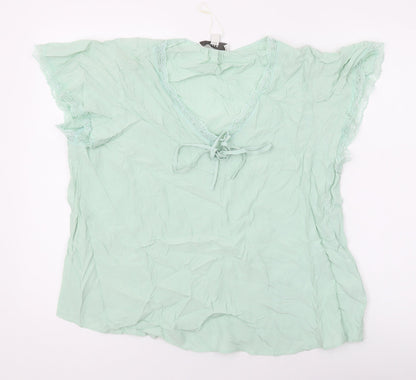 Womens UK Size 16 Marks and Spencer Green Basic Blouse