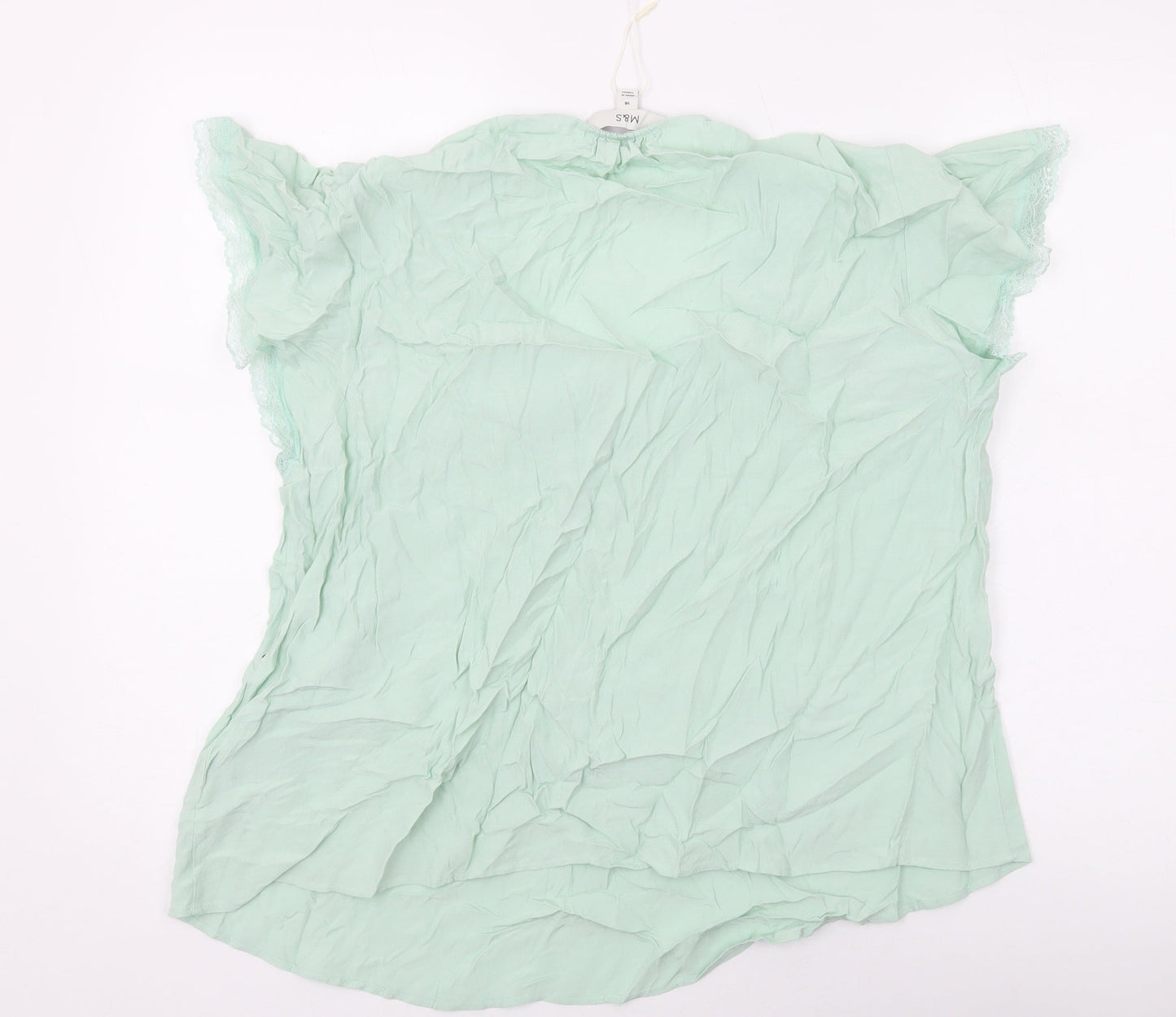 Womens UK Size 16 Marks and Spencer Green Basic Blouse