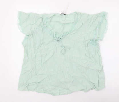 Womens UK Size 18 Marks and Spencer Green Basic Blouse