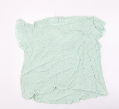 Womens UK Size 18 Marks and Spencer Green Basic Blouse