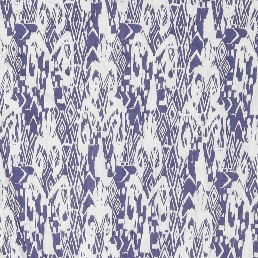 NEXT Womens Blue Floral Cotton T-Shirt Dress Size 12 Round Neck Pullover