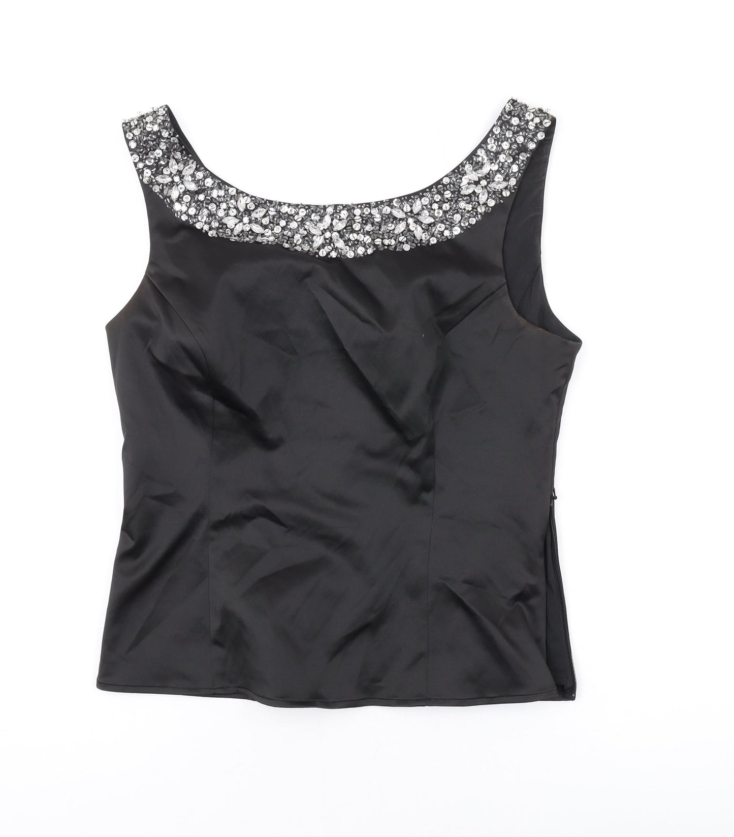 Womens UK Size 12 Kaliko Black Basic Tank