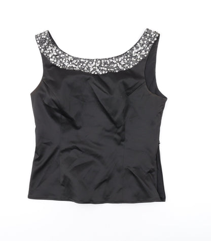 Womens UK Size 12 Kaliko Black Basic Tank