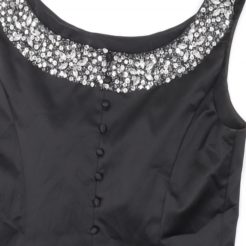 Womens UK Size 12 Kaliko Black Basic Tank
