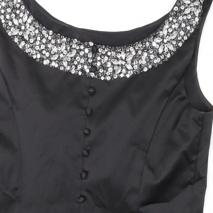 Womens UK Size 12 Kaliko Black Basic Tank